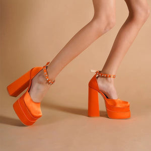 Chunky High Heel Shoes