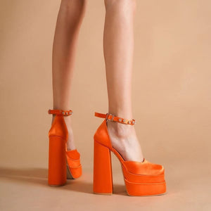 Chunky High Heel Shoes