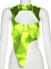 Load image into Gallery viewer, Asymmetric Faux Leather Top
