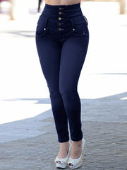 Load image into Gallery viewer, High Waist Denim Pants
