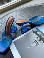 Load image into Gallery viewer, Transparent High Heel Sandals

