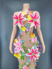 Load image into Gallery viewer, Colorful Floral Dress
