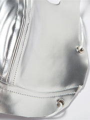 Load image into Gallery viewer, Asymmetric Faux Leather Top
