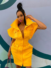 Load image into Gallery viewer, Oversized Collar Dress
