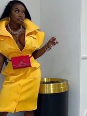 Load image into Gallery viewer, Oversized Collar Dress
