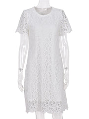 Load image into Gallery viewer, White Lace Summer Dress

