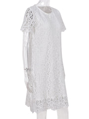 Load image into Gallery viewer, White Lace Summer Dress
