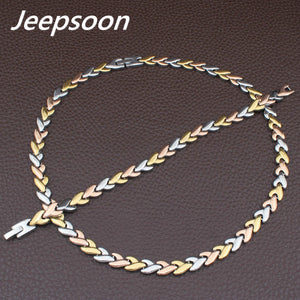 Stainless Steel Necklace & Bracelet Set