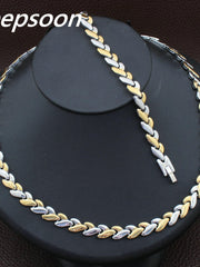 Load image into Gallery viewer, Stainless Steel Necklace &amp; Bracelet Set
