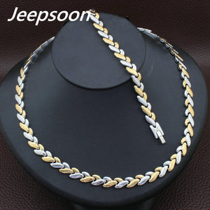 Stainless Steel Necklace & Bracelet Set