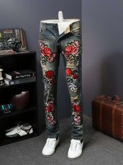 Load image into Gallery viewer, Embroidered Men&#39;s Jeans
