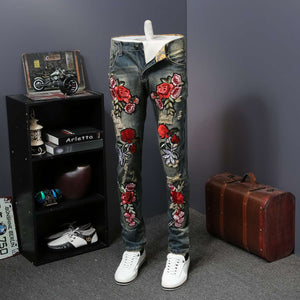 Embroidered Men's Jeans