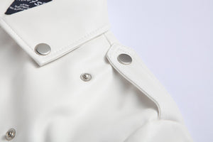 White Faux Leather Jacket