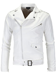 Load image into Gallery viewer, White Faux Leather Jacket
