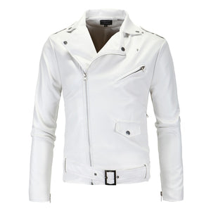 White Faux Leather Jacket