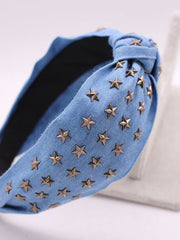 Load image into Gallery viewer, Denim Star Headband
