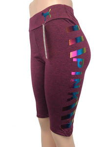PINK Letter print Multi-Color Yoga Pants /Leggings - vendach