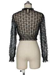 Load image into Gallery viewer, Mini-Bows Sheer Crop Top
